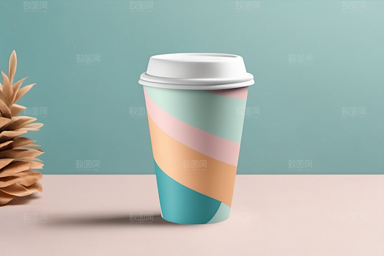 奶茶杯大气环保杯样机