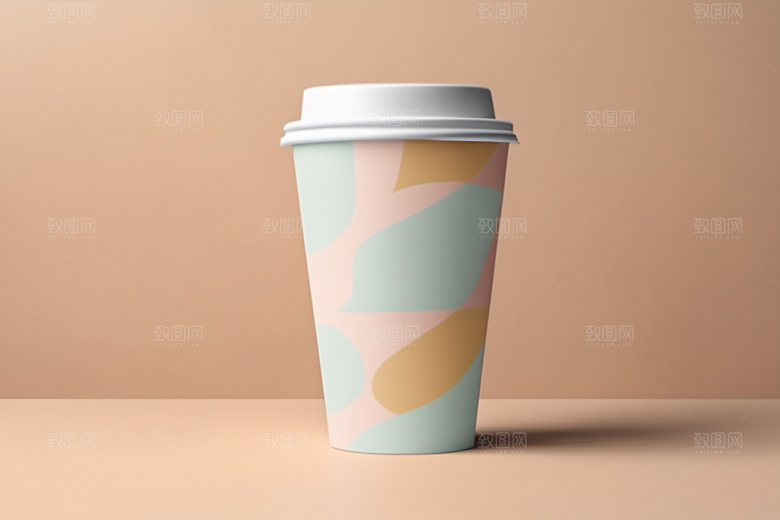 奶茶杯简洁饮料杯样机