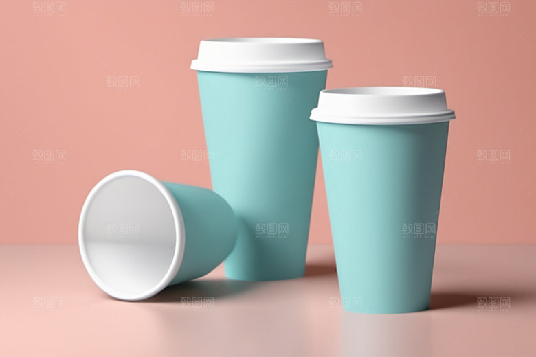 奶茶杯大气模型样机