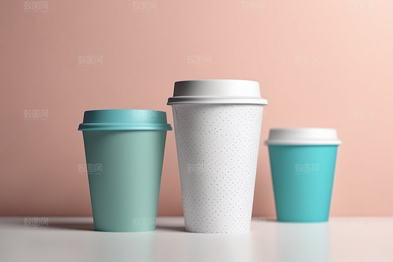 奶茶杯纸杯电商样机