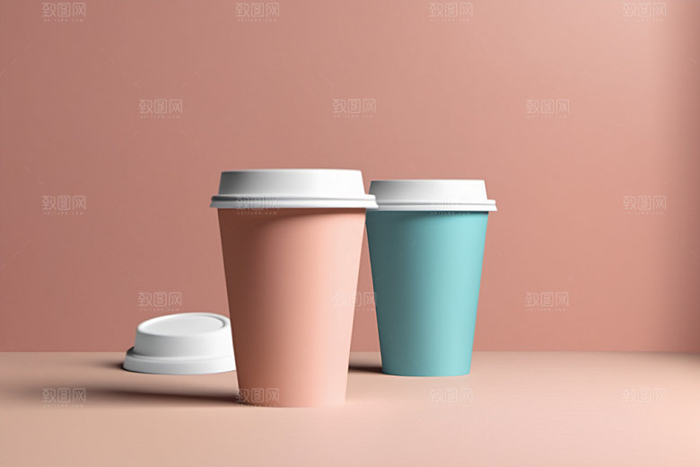 奶茶杯立体模型样机