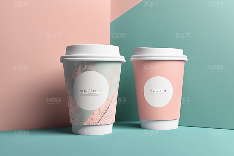 奶茶杯模型简洁样机