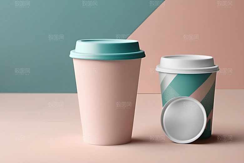 奶茶杯大气饮料杯样机
