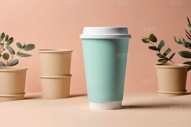 奶茶杯3D大气样机