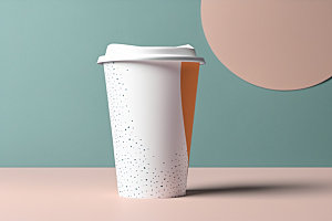 奶茶杯简洁咖啡杯样机