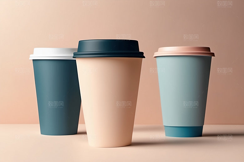 奶茶杯电商纸杯样机