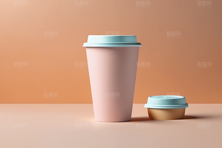 奶茶杯3D简洁样机