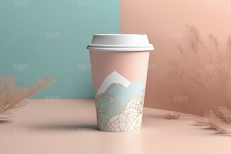 奶茶杯立体3D样机