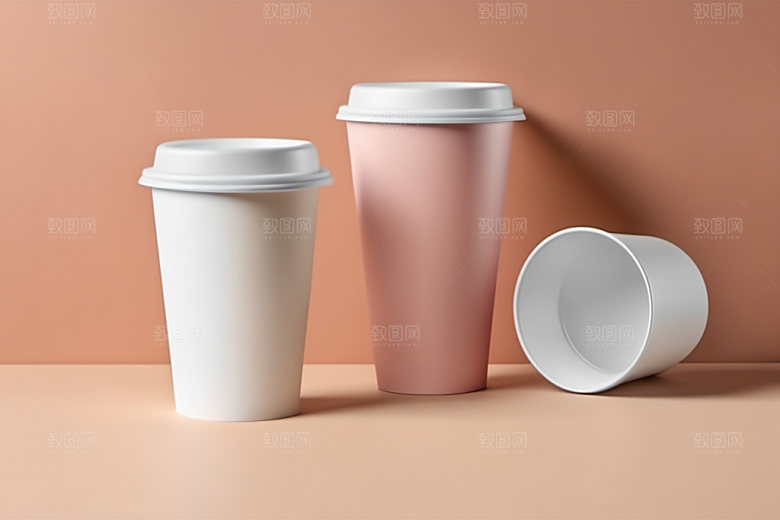 奶茶杯环保杯模型样机