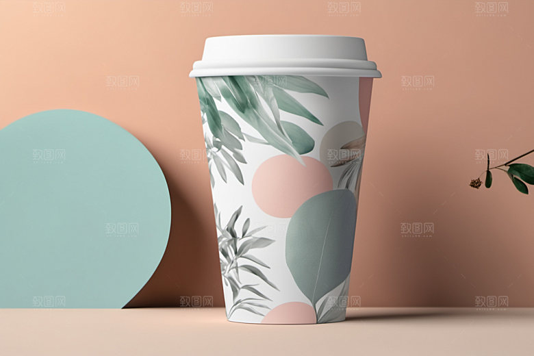 奶茶杯纸杯简洁样机