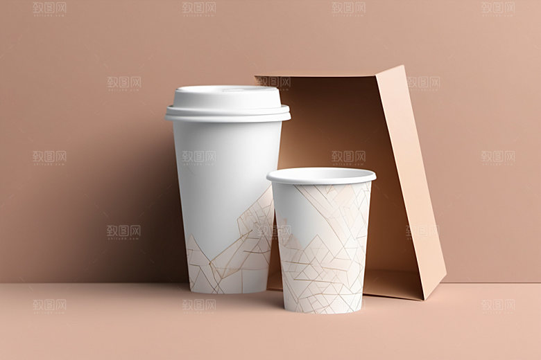 奶茶杯环保杯简洁样机