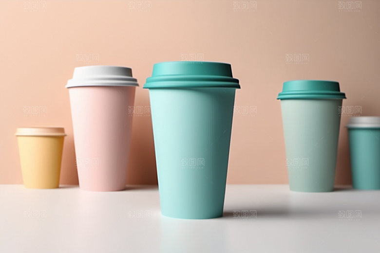 奶茶杯咖啡杯模型样机