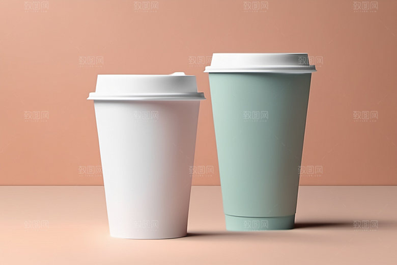 奶茶杯纸杯大气样机