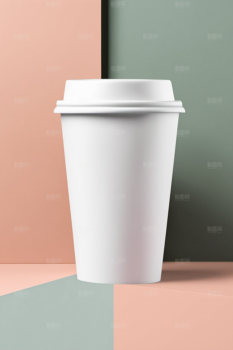 奶茶杯3D简洁样机