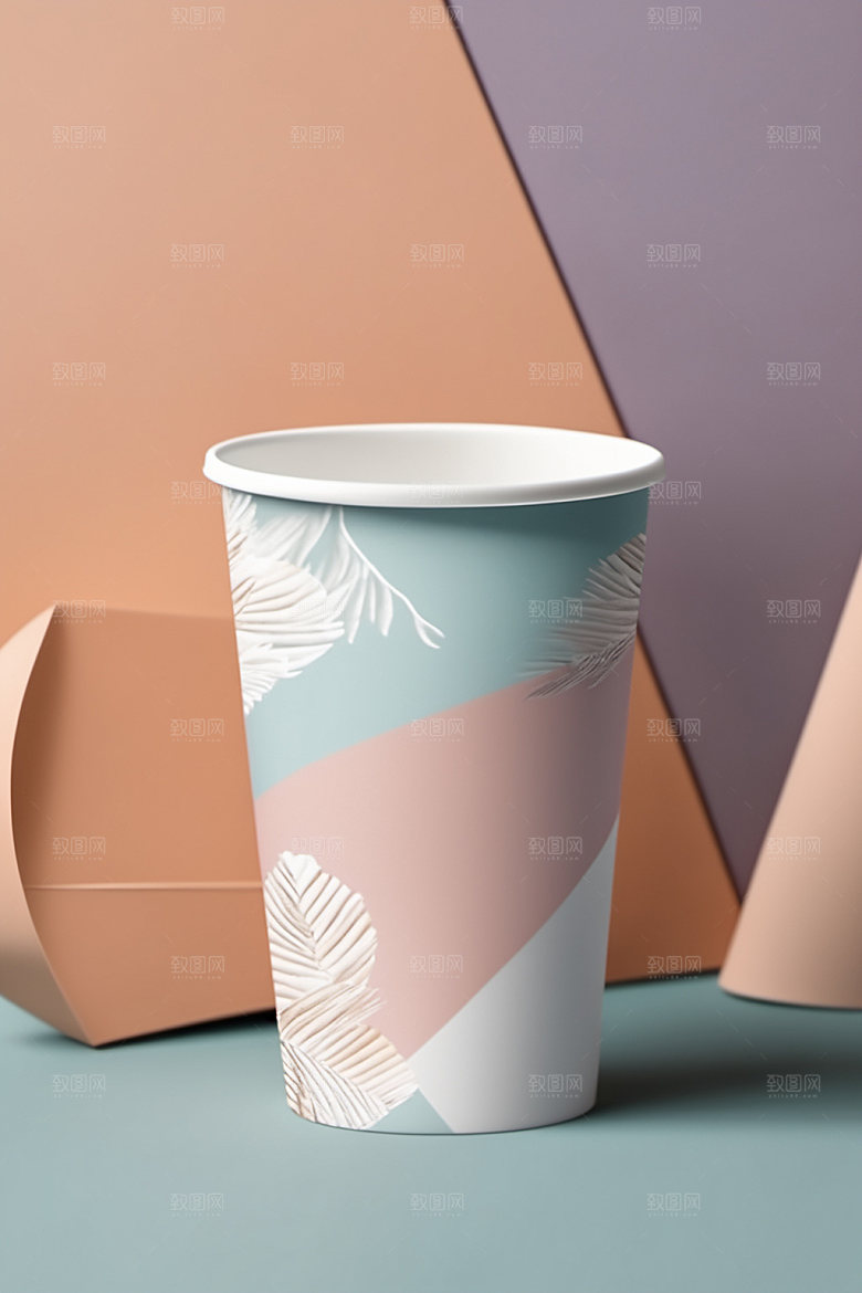 奶茶杯纸杯大气样机