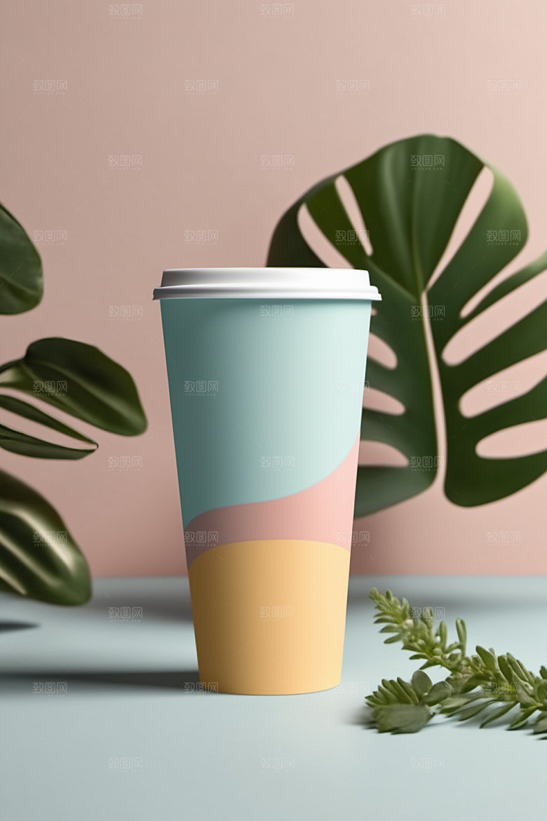 奶茶杯简洁大气样机