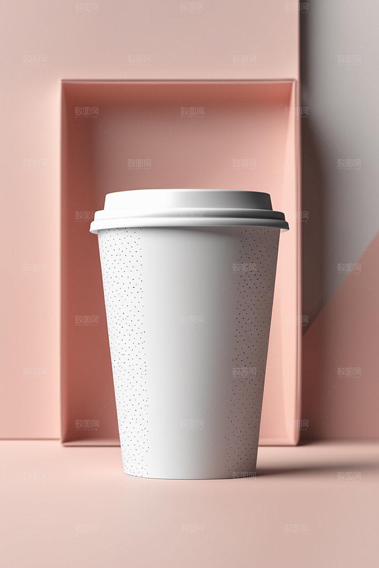 奶茶杯纸杯3D样机