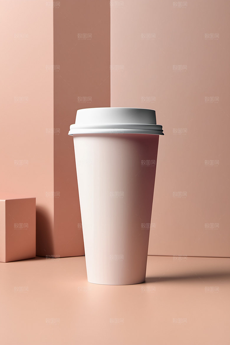 奶茶杯简洁环保杯样机