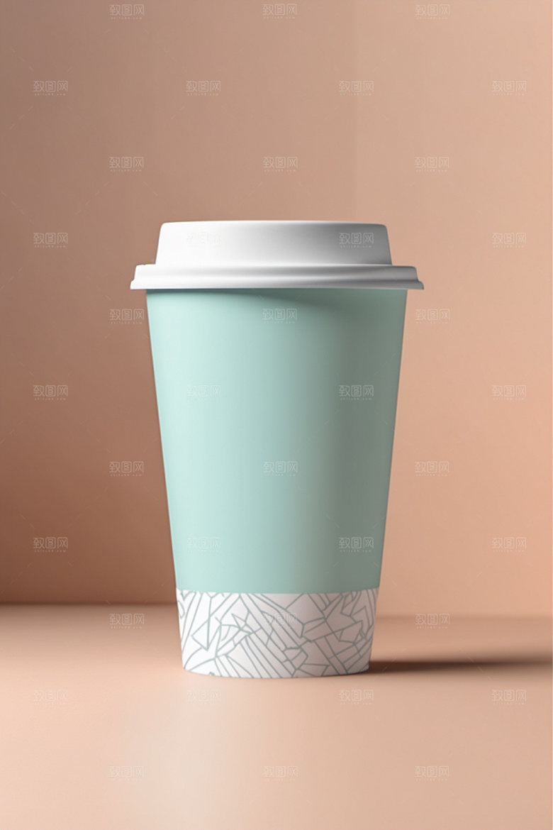 奶茶杯立体环保杯样机