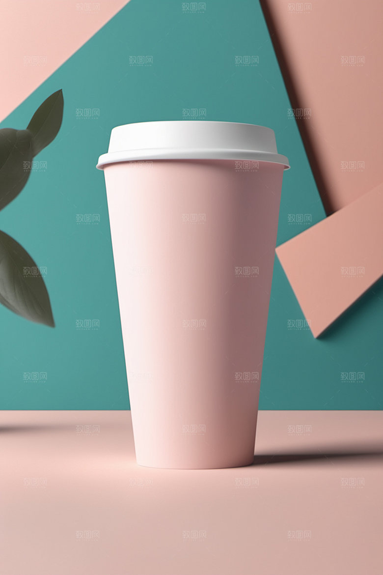奶茶杯饮料杯模型样机