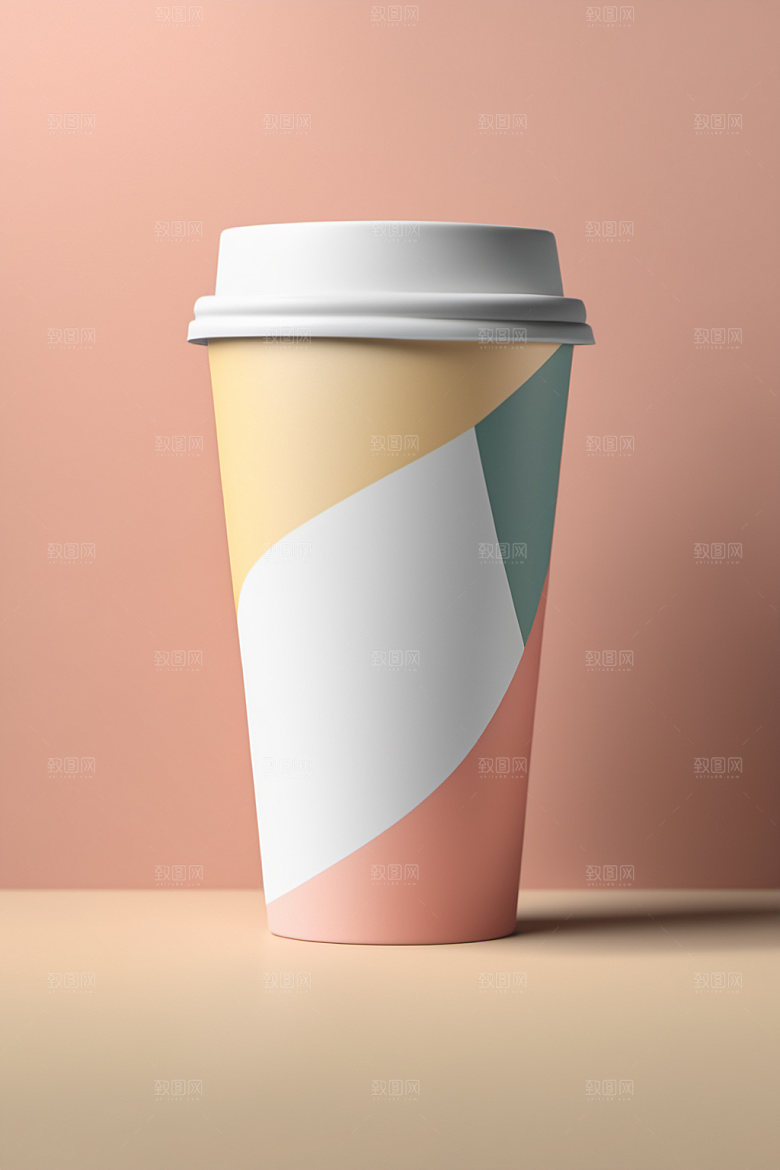 奶茶杯纸杯环保杯样机