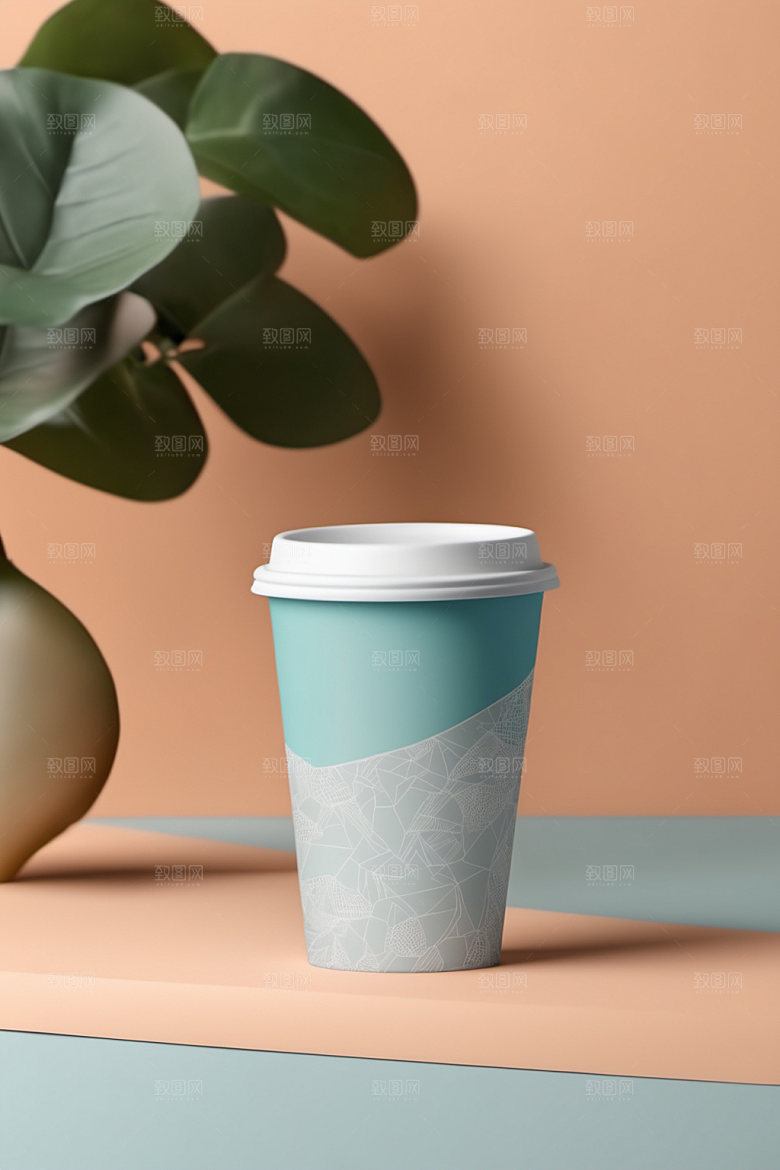 奶茶杯立体模型样机
