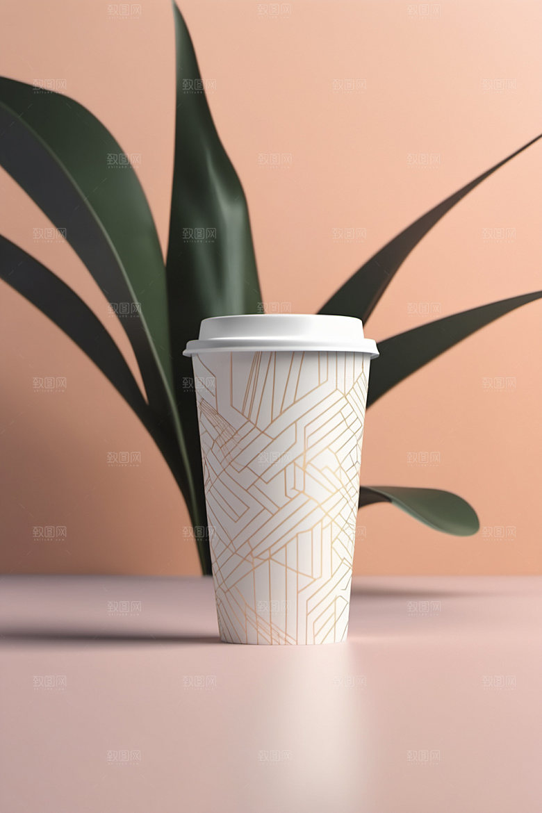 奶茶杯大气电商样机