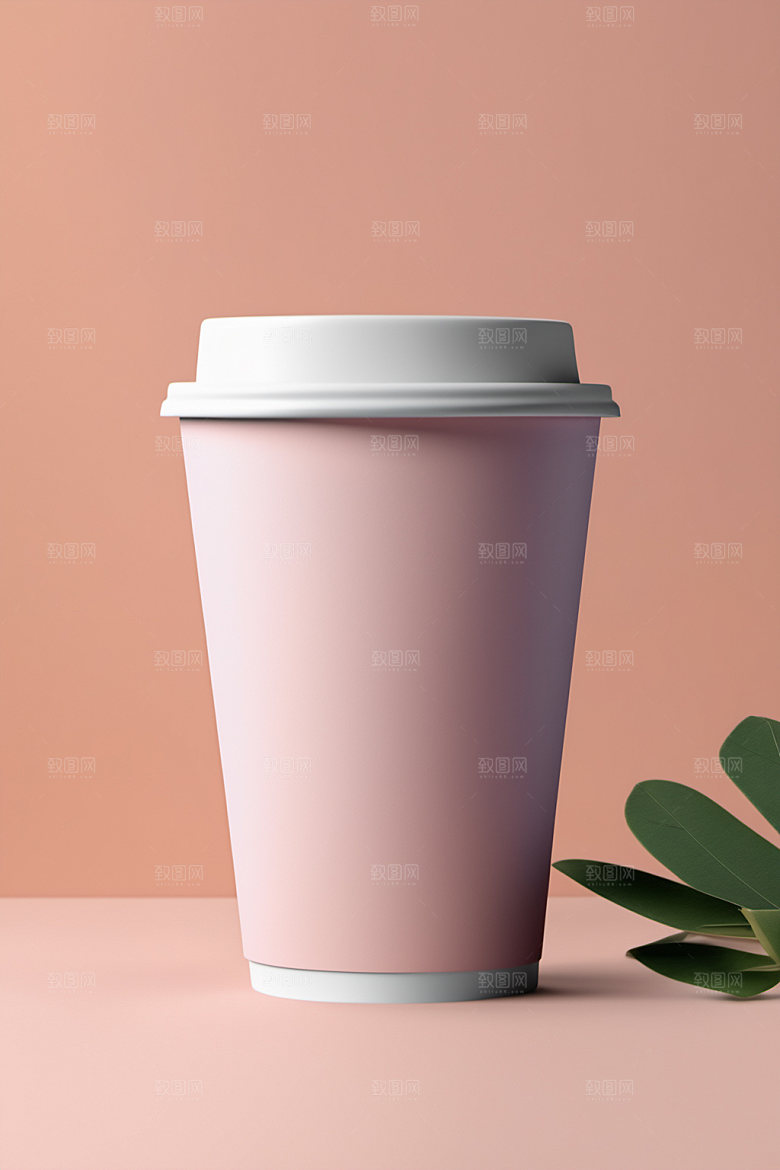 奶茶杯立体环保杯样机