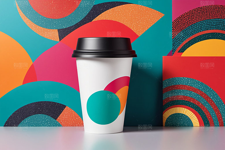 奶茶杯纸杯模型样机