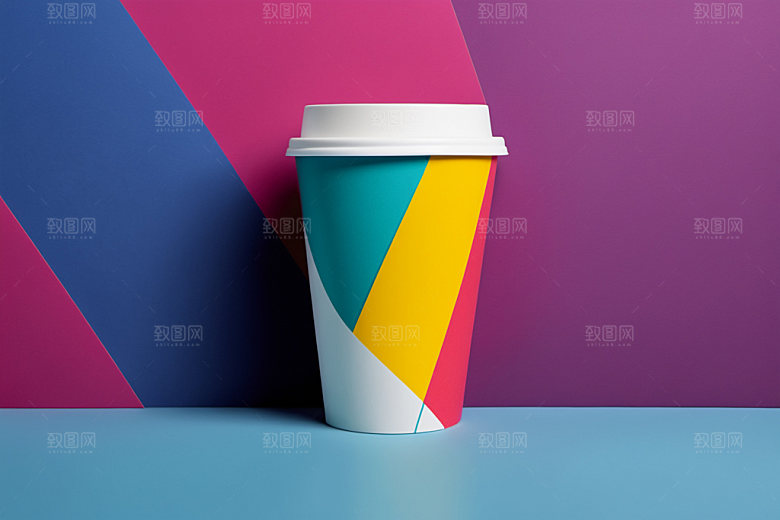 奶茶杯纸杯大气样机