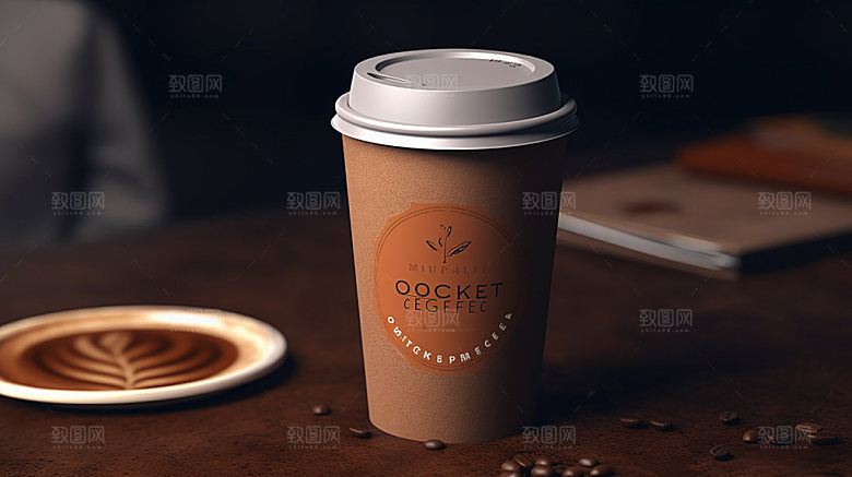 饮料杯咖啡杯奶茶包装样机