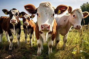 奶牛牧场自然摄影图