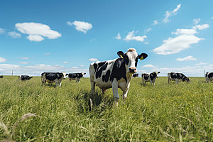 奶牛畜牧自然摄影图