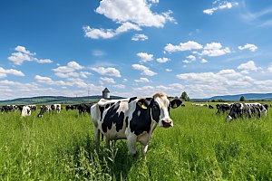 奶牛生态牛群摄影图