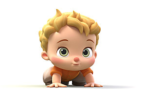 男宝宝婴儿3D人物形象