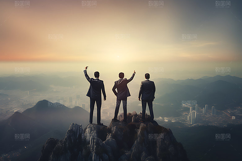 登高望远规划企业文化摄影图