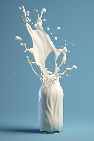 牛奶飞溅饮料液体素材