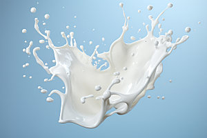 牛奶飞溅动感液体素材
