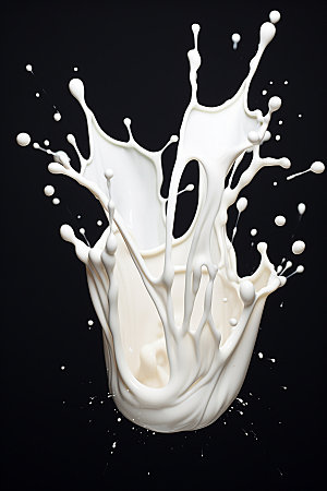 牛奶飞溅液体泼洒素材