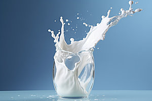 牛奶飞溅液体动态素材