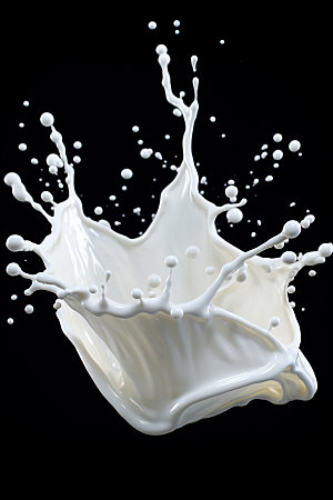 牛奶飞溅泼洒液体素材