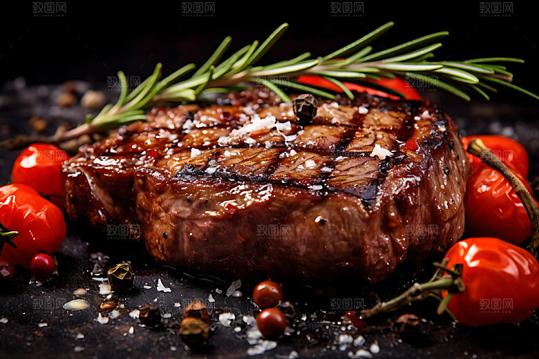 牛排牛肉特写摄影图