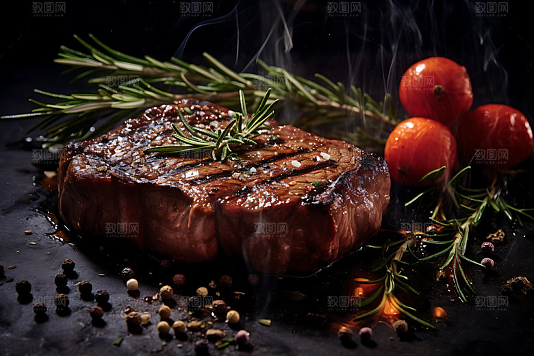 牛排牛肉美食摄影图