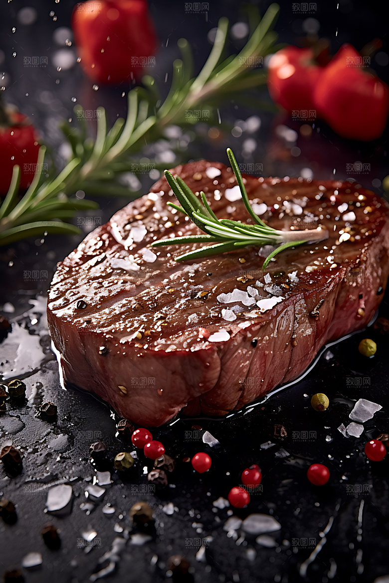牛排主菜牛肉摄影图