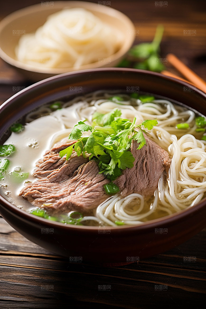 牛肉面香气扑鼻红烧牛肉面矢量素材