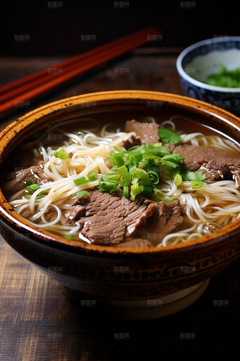牛肉面热腾腾红烧牛肉面矢量素材