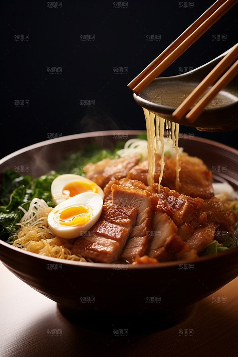 牛肉面红烧牛肉面香气扑鼻矢量素材
