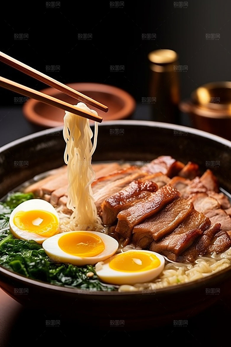 牛肉面美食摄影红烧牛肉面矢量素材