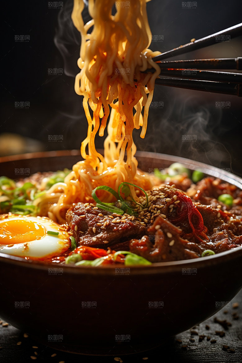 牛肉面红烧牛肉面美食摄影矢量素材