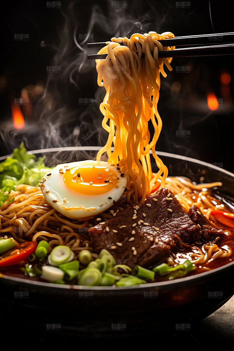 牛肉面美食摄影红烧牛肉面矢量素材
